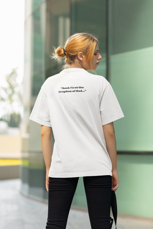 Matthew 6:33 T-Shirt Christian Apparel Christian T shirt Casual Bible Verse Shirt 100% Cotton Lightweight Top Christian Shirt